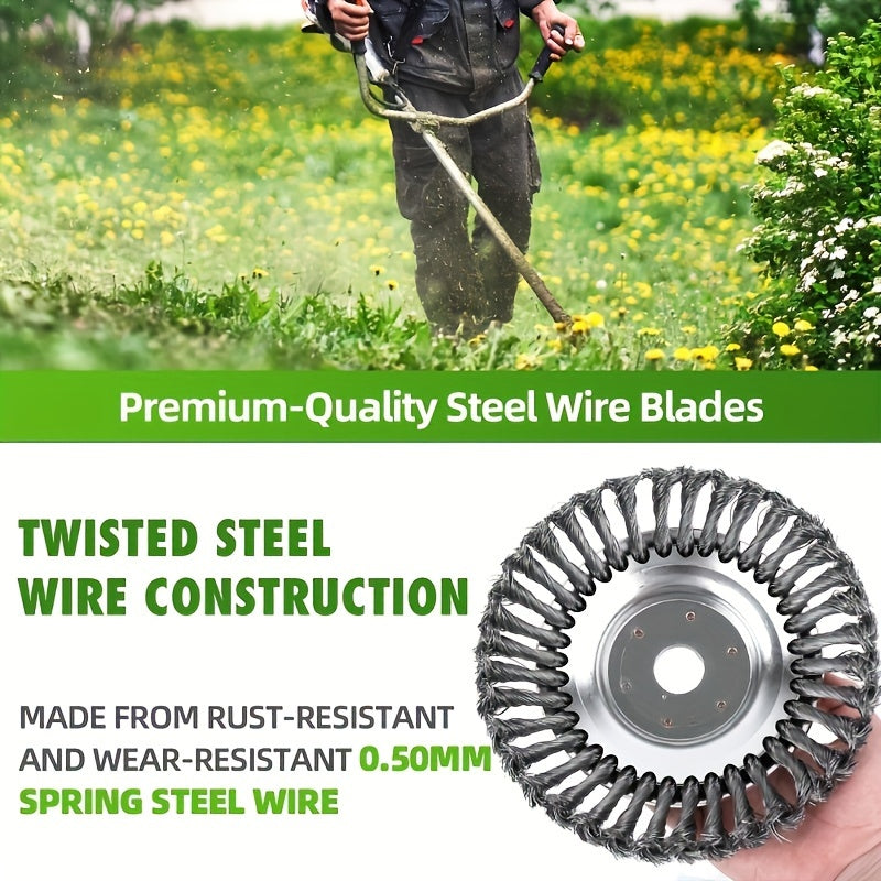 1pc Premium Steel Wire Grass Trimmer Head - Efficient Rust-Resistant Brush Cutter Mower Wire Weeding Head for Garden Lawn Mower - Durable, Easy to Install, And Perfect for Lawn Care RISE DEFENSE SYSTEMS.AI PRODUCTS