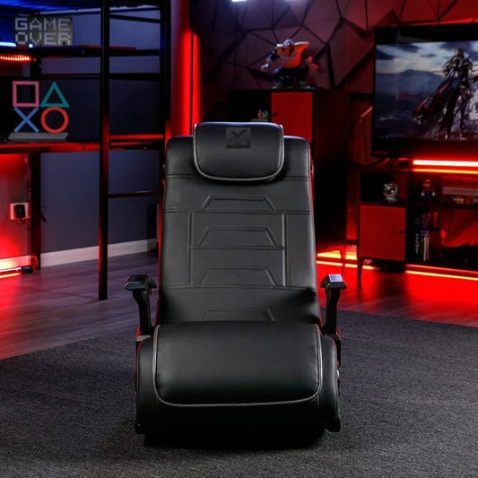 Chair with Built - in Audio, Foldable, Vegan Leather, for Gamers, Bedroom, or Game Room - RISE DEFENSE SYSTEMS.AI PRODUCTS