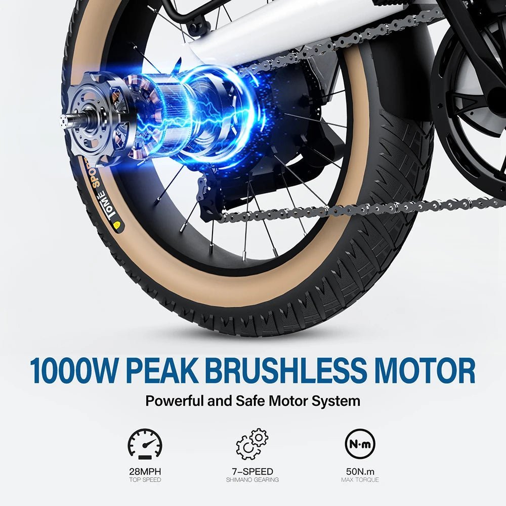 Coswheel M20 Electric Bike Electrical bicycle for adult 1000W Ebike 20 Inch Tire 48V 20AH Battery Outdoor Road Snow Bike Cargo - RISE DEFENSE SYSTEMS.AI PRODUCTS