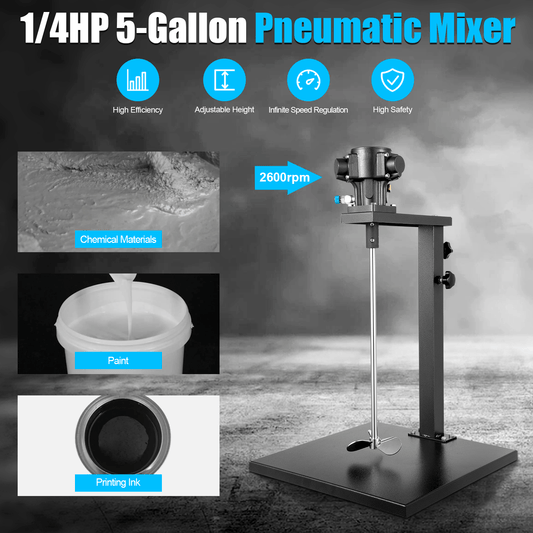 5 Gallon Pneumatic Paint Mixer - Stand Air Agitator Blender Stirrer Mixing Tool RISE DEFENSE SYSTEMS.AI PRODUCTS
