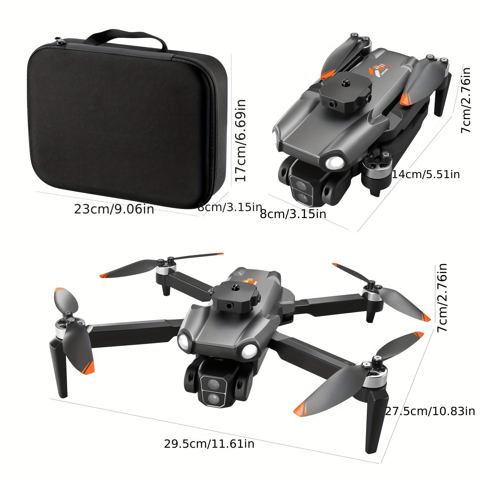 2-Battery 32-Min Long Flight Brushless Motor Drone with 4K HD Camera, Multifunctional Foldable Quadcopter, Altitude Hold, Headless Mode, Start Speed Adjustment, Carrying Bag, and LED Light for Beginners RISE DEFENSE SYSTEMS.AI PRODUCTS