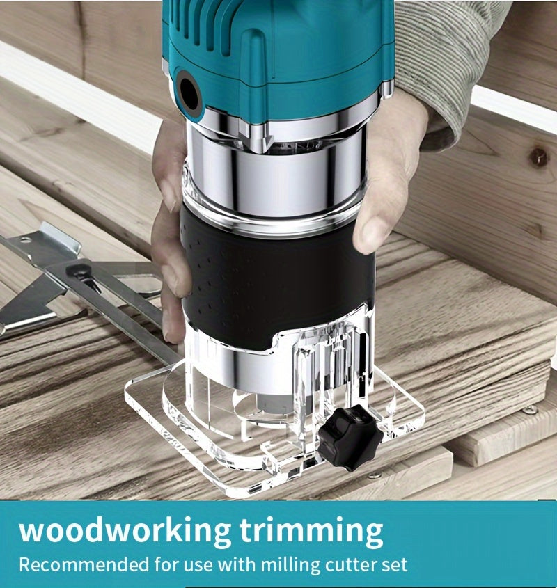 Compact 800W Wood Router for Woodworking - 35000RPM, Edge Guide, Roller Guide for Precise Trimming and Profiling, 110V Plug-In Power RISE DEFENSE SYSTEMS.AI PRODUCTS