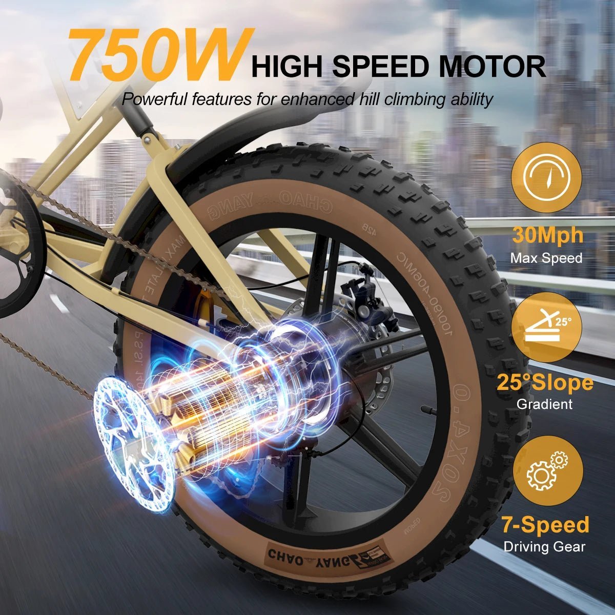 E - Bike x70 750W Dual Lithium Battery 34AH Long Range 40KM/H 20*4Fat Tire Electric Bike Mountain Electric Bicycle E - motorcycle - RISE DEFENSE SYSTEMS.AI PRODUCTS