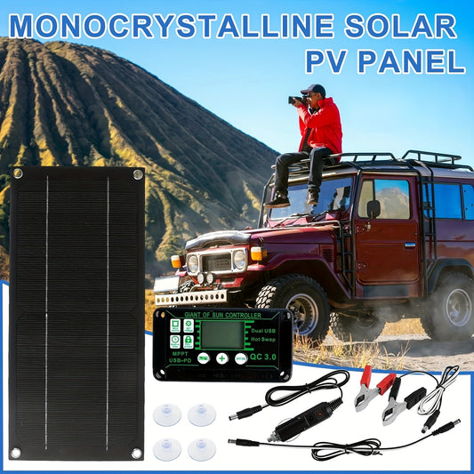 600W Solar Panel Charger Monocry Stalline Silicon 100A Charge Controller Solar Panel Kit with Extension Cable Clip for RV Outdoor Camping RISE DEFENSE SYSTEMS.AI PRODUCTS