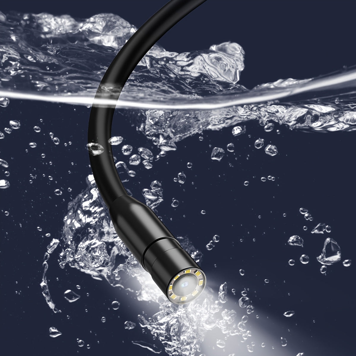 1pc 1080P HD Borescope Endoscope Camera with Light, 4.3