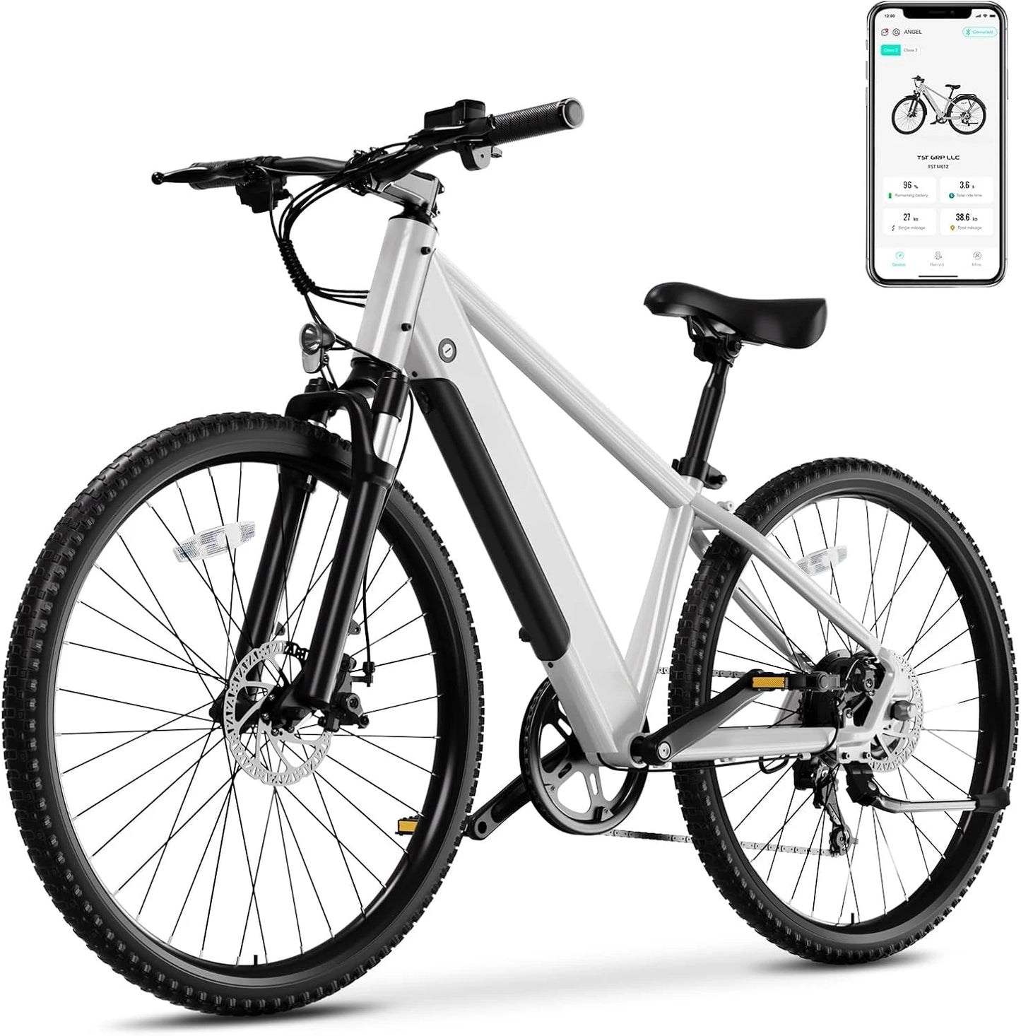 Electric Bike for Adults,7 - Speed,Commuter Electric Bike with 360Wh Removable Battery,LCD Display,Suspension Fork - RISE DEFENSE SYSTEMS.AI PRODUCTS