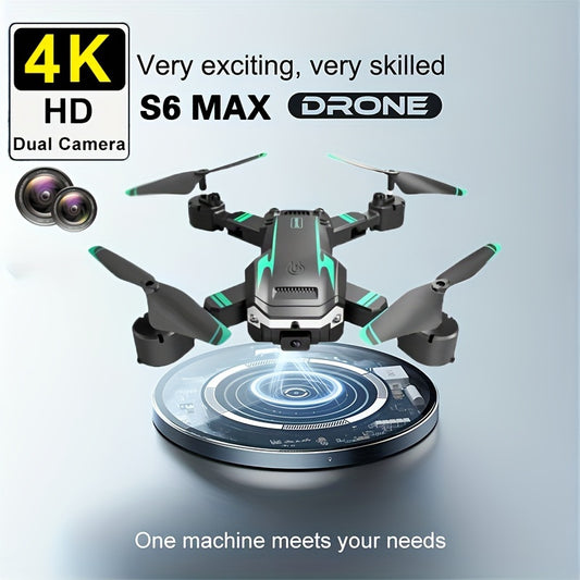 S6 Max Quadcopter Drone - Professional Entry-Level Dual Camera with 540° Obstacle Avoidance, FPV, High Altitude Hovering, Outdoor Party Overhead Shot Capability - Perfect Beginner Gift for Christmas, Thanksgiving, Halloween, RISE DEFENSE SYSTEMS.AI PRODUCTS