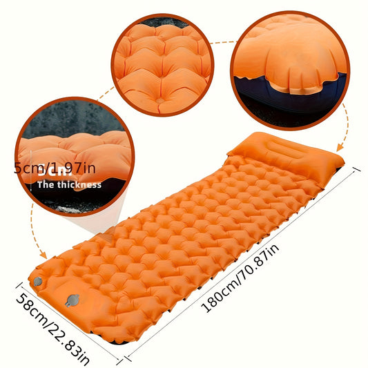 Ultralight Camping Inflatable Air Cushion Mattress With Pillows, Travel Folding Bed For Outdoor Hiking Trekking RISE DEFENSE SYSTEMS.AI PRODUCTS