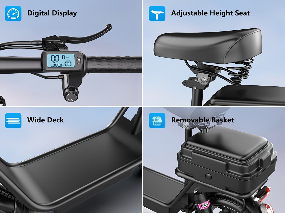 High-Speed Electric Scooter for Adults - 500W 650W Peak Motor, 20mph Top Speed, 30Miles Long Range, Comfortable Seat, Dual Disc Brakes, Perfect for Commuters and Travelers RISE DEFENSE SYSTEMS.AI PRODUCTS