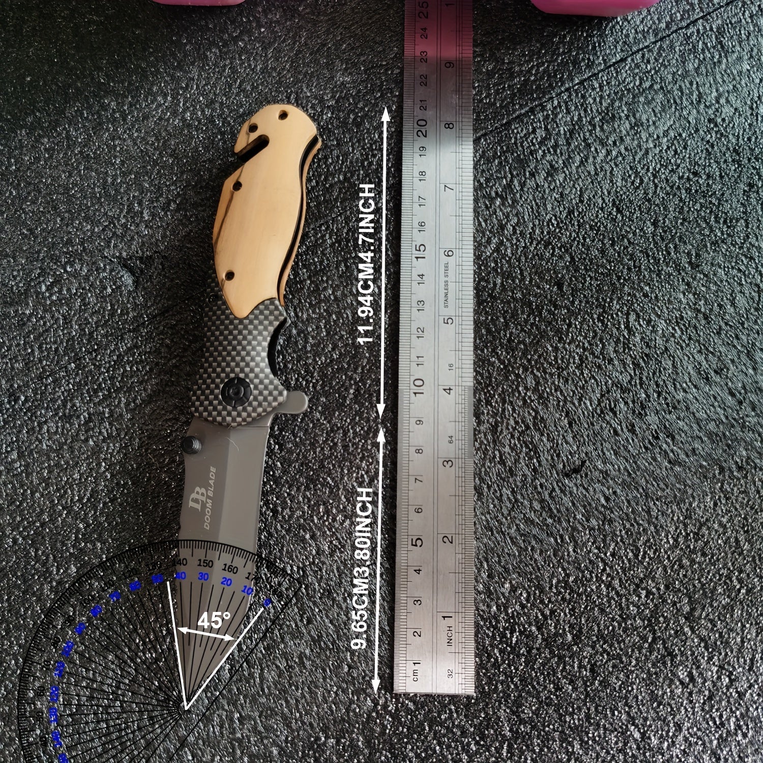 7CR13MOV Blade Folding Knife - High Hardness 58HRC Camping Survival Fishing Tool with Durable Construction and Sharp Edge RISE DEFENSE SYSTEMS.AI PRODUCTS