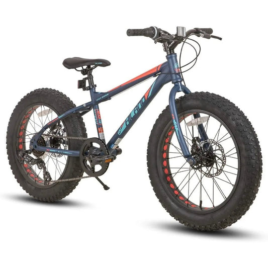 Fat Tire Mountain Bike for Boys and Girls Age 5 + Years, Shimano 7 - Speed, Dual - Disc Brake,Kids Beach and Snow Bicycle - RISE DEFENSE SYSTEMS.AI PRODUCTS