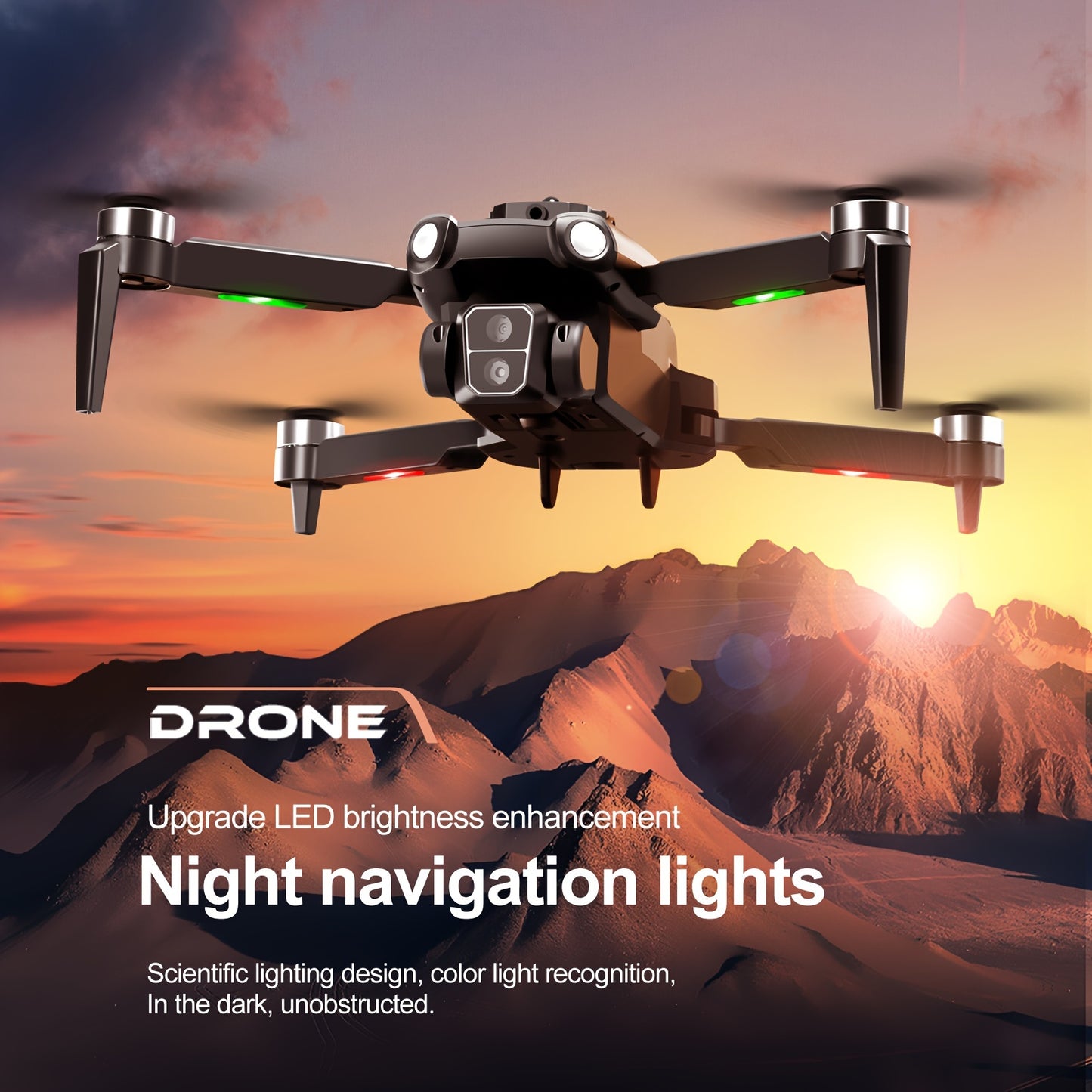 2-Battery 32-Min Long Flight Brushless Motor Drone with 4K HD Camera, Multifunctional Foldable Quadcopter, Altitude Hold, Headless Mode, Start Speed Adjustment, Carrying Bag, and LED Light for Beginners RISE DEFENSE SYSTEMS.AI PRODUCTS