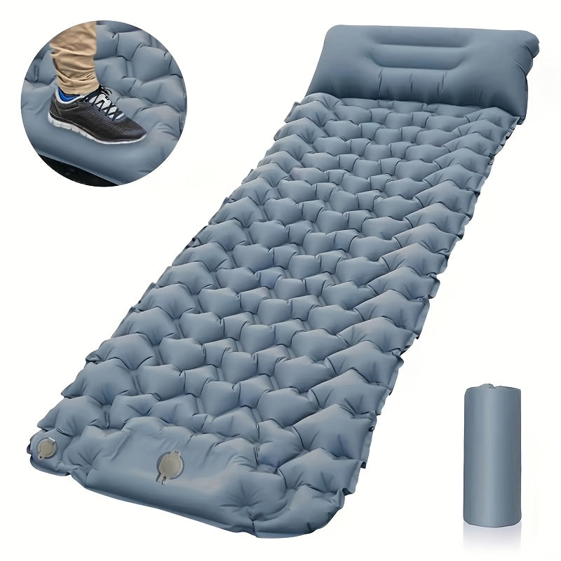 Ultralight Camping Inflatable Air Cushion Mattress With Pillows, Travel Folding Bed For Outdoor Hiking Trekking RISE DEFENSE SYSTEMS.AI PRODUCTS