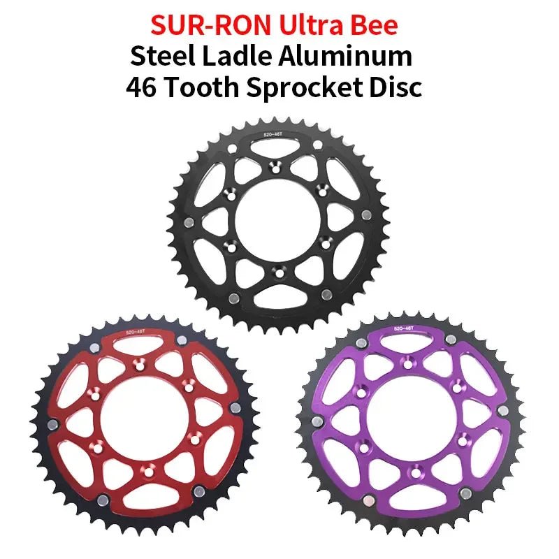 For SUR - RON Ultra Bee Steel - clad Aluminum 46 Tooth Sprocket Disc Plate E - bike Off - road Dirtbike Motorcycle Accessories SURRON - RISE DEFENSE SYSTEMS.AI PRODUCTS