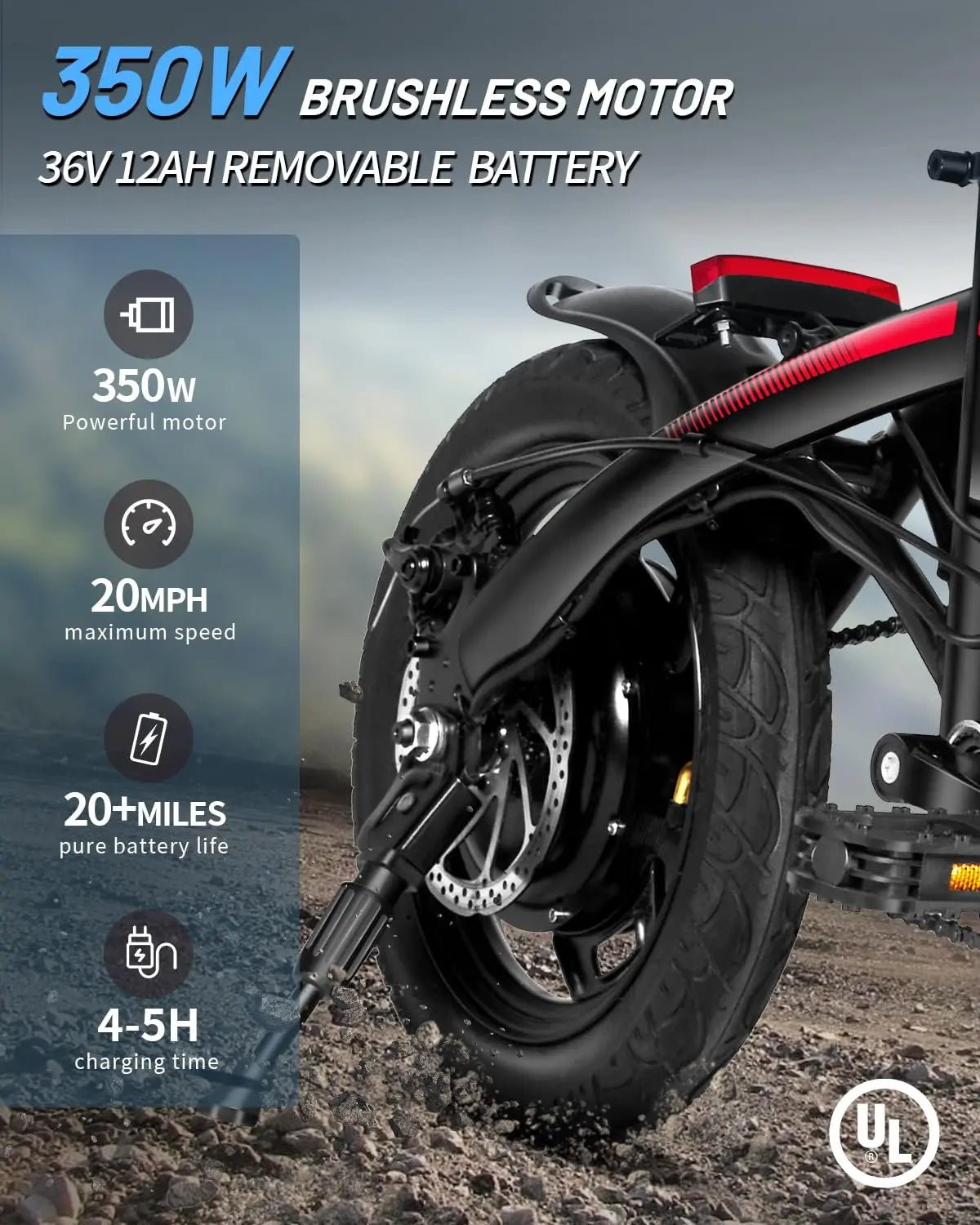 IDOTATA Electric Bike for Adults 600W Peak Motor, 20mph Folding Ebike, 14" Woman Electric Bicycles,48V 10AH , Multi - Shock Ebike - RISE DEFENSE SYSTEMS.AI PRODUCTS