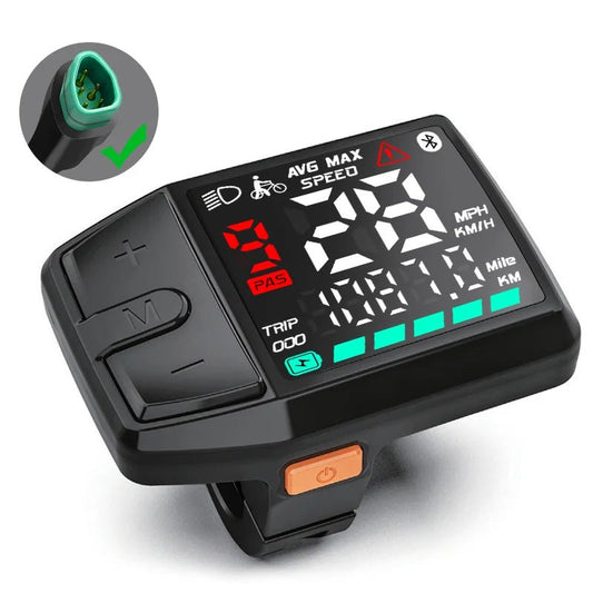 LED Display DZ41 Bluetooth Speedometer EBike Compatible with Bafang CAN Protocol 0 - 9 Levels M500 M600 G510 M620 M420 M300 M200 - RISE DEFENSE SYSTEMS.AI PRODUCTS