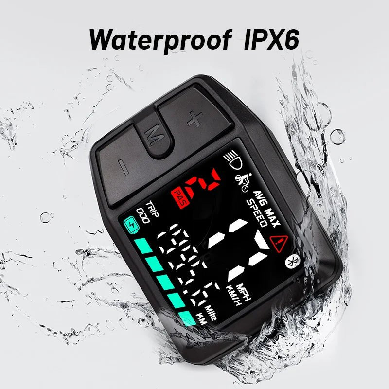 LED Display DZ41 Bluetooth Speedometer EBike Compatible with Bafang CAN Protocol 0 - 9 Levels M500 M600 G510 M620 M420 M300 M200 - RISE DEFENSE SYSTEMS.AI PRODUCTS