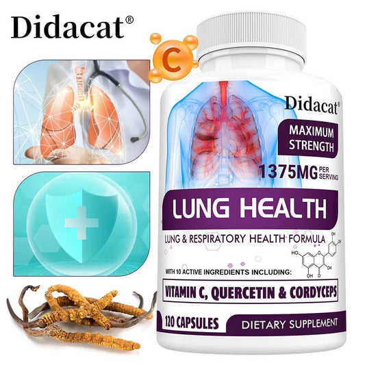 Lung Health Supplement, Detox, Cleanse, Lung Support, Respiratory Health with Vitamin C, Quercetin, Cordyceps - RISE DEFENSE SYSTEMS.AI PRODUCTS