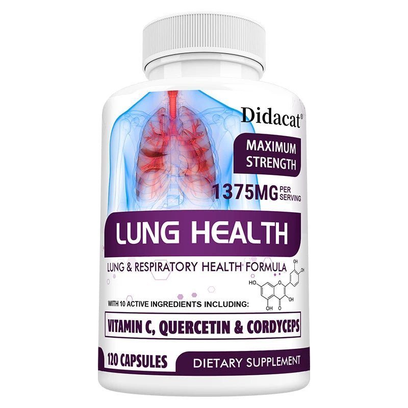 Lung Health Supplement, Detox, Cleanse, Lung Support, Respiratory Health with Vitamin C, Quercetin, Cordyceps - RISE DEFENSE SYSTEMS.AI PRODUCTS