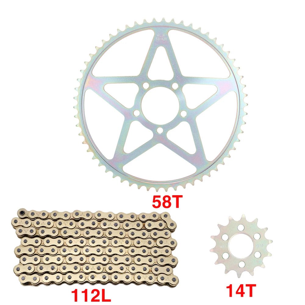 Motorcycle 106L 112L Front 14T Rear 48T 58T Chain Sprocket Wheel Set For Sur Ron Sur - Ron Surron Light Bee X S Cross - country Bike - RISE DEFENSE SYSTEMS.AI PRODUCTS