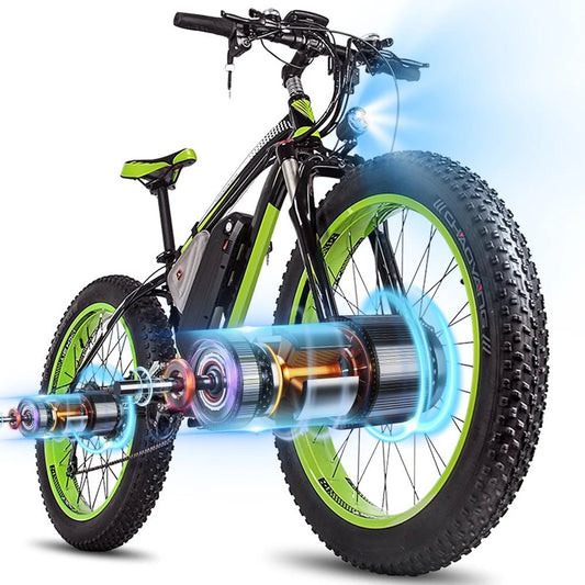 Mountain Ebike Bicycle For Adults 48V 1000W Powerful Electric Bike 28 - 30Miles Range 26'' Fat Tire Snow Electric Bicycle Bike - RISE DEFENSE SYSTEMS.AI PRODUCTS