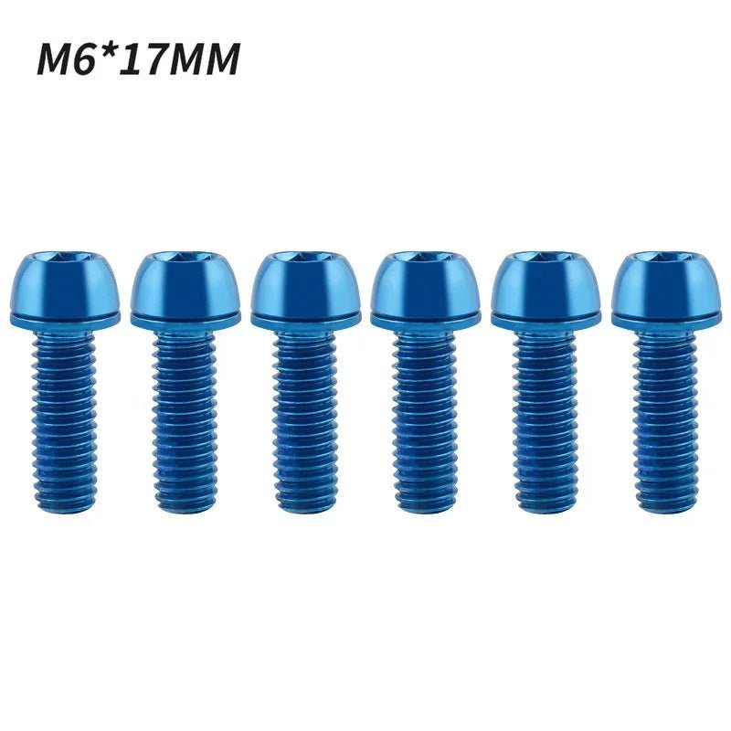 MUQZI 6pcs Bike M6x17mm Crank Arm Fixing Bolts Bicycle Disc Brake Caliper Bolts MTB Stem Screws - RISE DEFENSE SYSTEMS.AI PRODUCTS