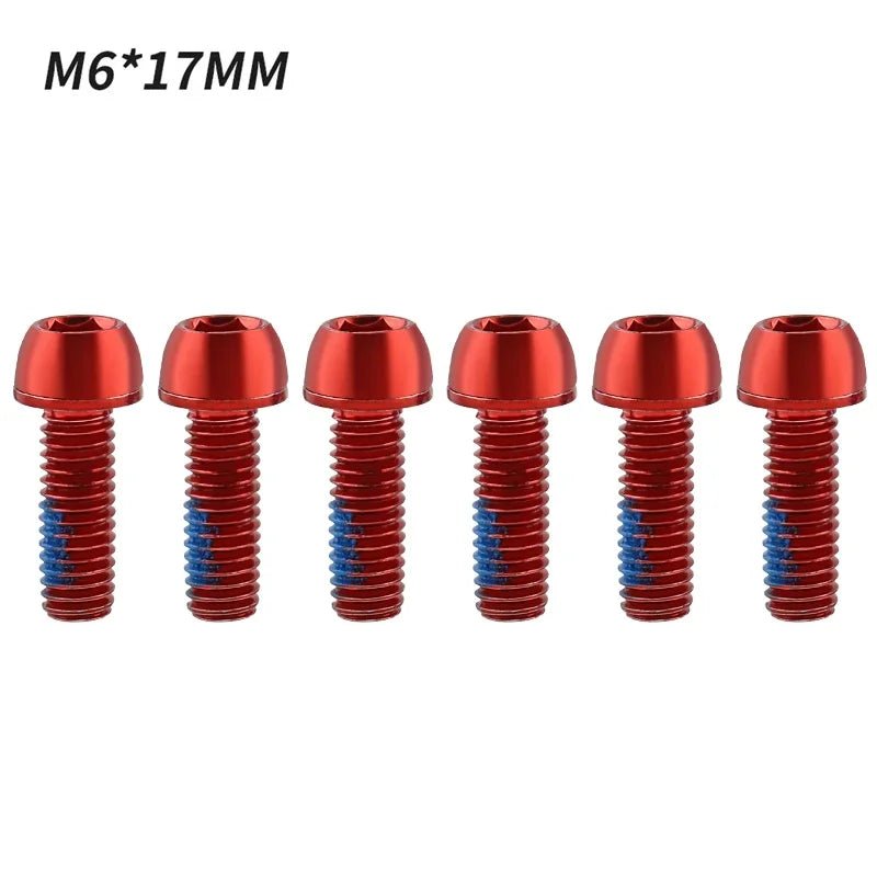 MUQZI 6pcs Bike M6x17mm Crank Arm Fixing Bolts Bicycle Disc Brake Caliper Bolts MTB Stem Screws - RISE DEFENSE SYSTEMS.AI PRODUCTS