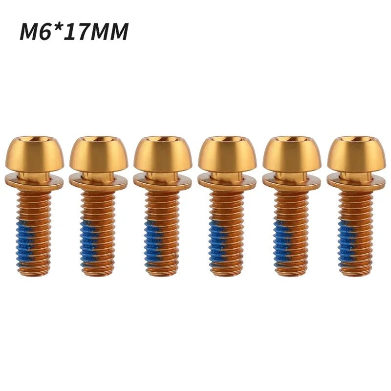 MUQZI 6pcs Bike M6x17mm Crank Arm Fixing Bolts Bicycle Disc Brake Caliper Bolts MTB Stem Screws - RISE DEFENSE SYSTEMS.AI PRODUCTS