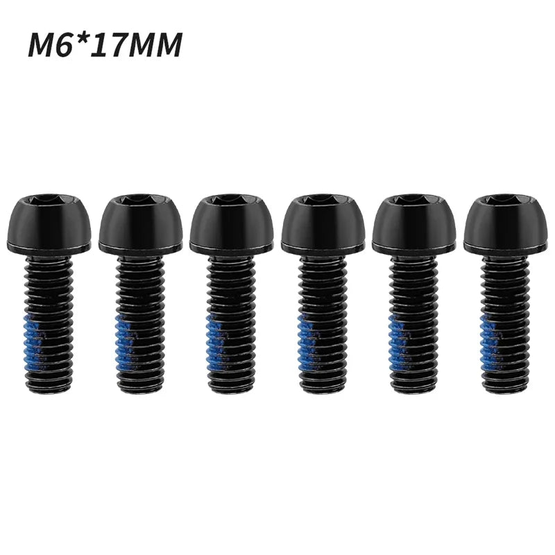 MUQZI 6pcs Bike M6x17mm Crank Arm Fixing Bolts Bicycle Disc Brake Caliper Bolts MTB Stem Screws - RISE DEFENSE SYSTEMS.AI PRODUCTS