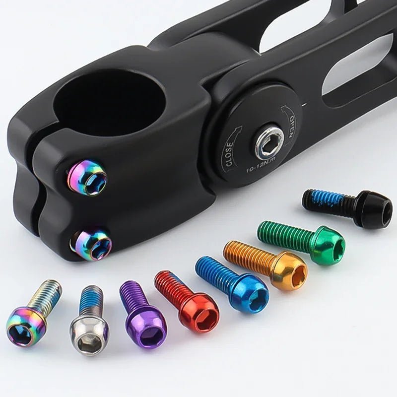 MUQZI 6pcs Bike M6x17mm Crank Arm Fixing Bolts Bicycle Disc Brake Caliper Bolts MTB Stem Screws - RISE DEFENSE SYSTEMS.AI PRODUCTS