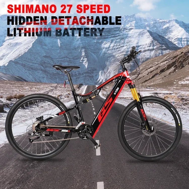 New Ebike 500W 27.5 - inch Electric Bicycle Aluminum Alloy Full Suspension Ebike 48V 17AH Lithum Battery Convenient Low Noise Bike - RISE DEFENSE SYSTEMS.AI PRODUCTS