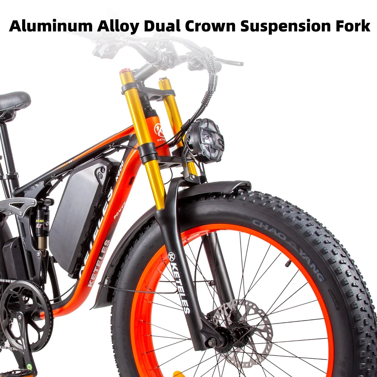 New Keteles - K800 Pro 2000W Dual Motor 48V 23AH 26*4.0 Fat Tire Hydraulic Brake Soft Tail Frame Hydraulic Big Front Fork Ebike - RISE DEFENSE SYSTEMS.AI PRODUCTS