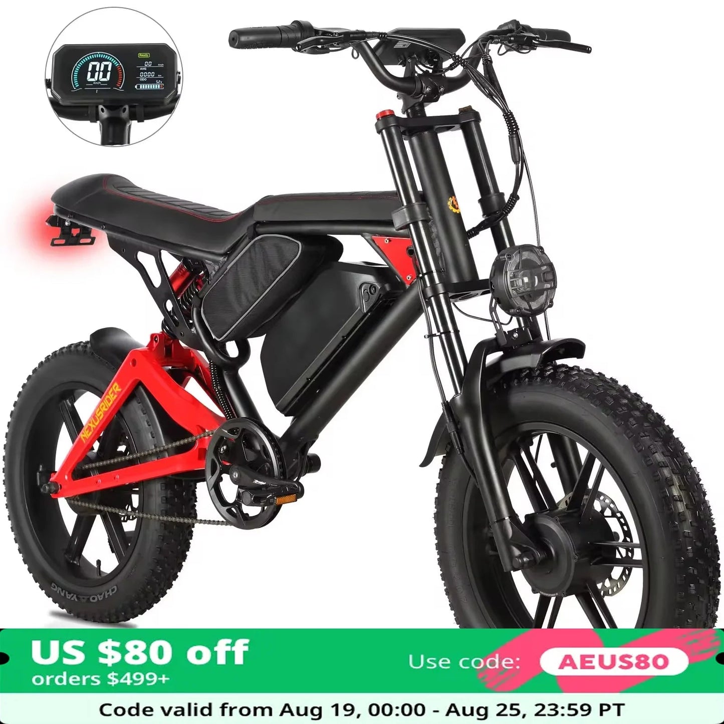 Nexusrider ThunderStrike Electric Dirt Bike Motorcycle 20inch Dual 2000W Full Suspension E Mountain City Bike For Adults Man - RISE DEFENSE SYSTEMS.AI PRODUCTS