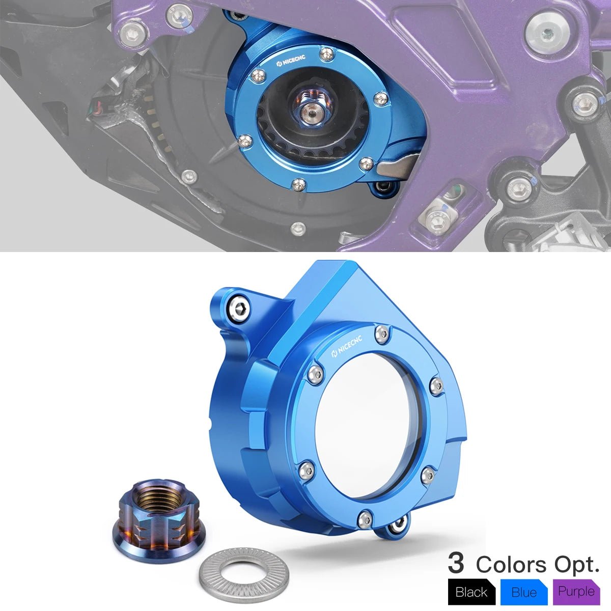 Primary Belt Pulley Nut Screw Motor Belt Pulley Cover Protector For Sur - ron Surron Light Bee X S L1E Segway X160 X260 2024 2023 - RISE DEFENSE SYSTEMS.AI PRODUCTS