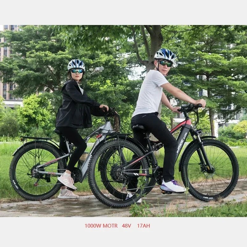 RANDRIDE YG90 Electric Bicycle 1000W 48V17AH Hydraulic Brake Ebike with Full Suspension 21 Gears Shift Free Rack - RISE DEFENSE SYSTEMS.AI PRODUCTS
