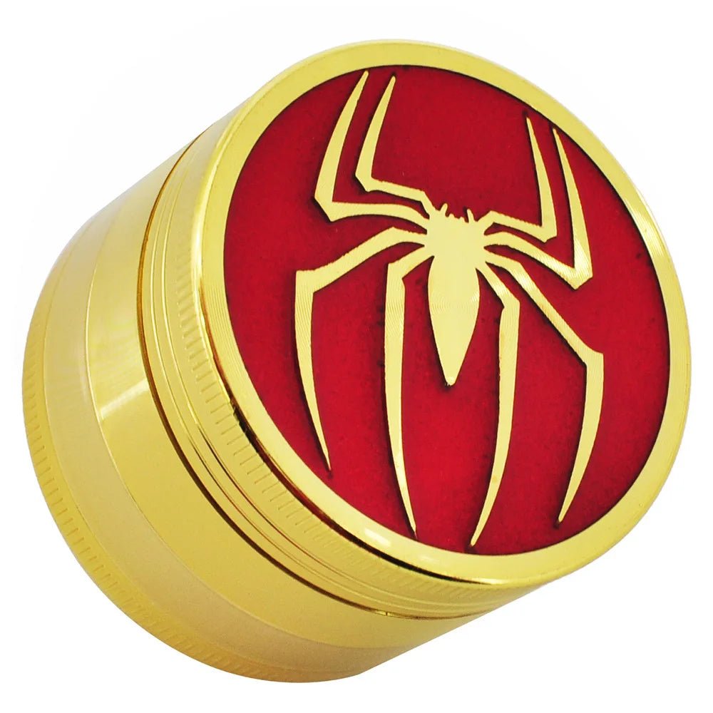 Spider 4 - layer 50MM Metal Herb Grinder Manual Hand Spice Pepper Tobacco Mill Cutter Accessories Gift for Men Golden Black - RISE DEFENSE SYSTEMS.AI PRODUCTS