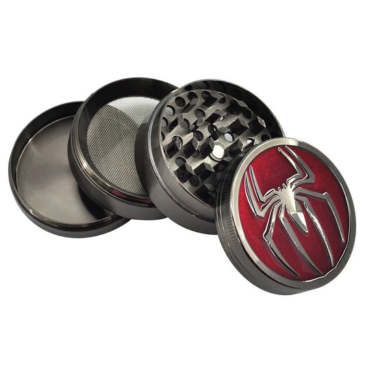 Spider 4 - layer 50MM Metal Herb Grinder Manual Hand Spice Pepper Tobacco Mill Cutter Accessories Gift for Men Golden Black - RISE DEFENSE SYSTEMS.AI PRODUCTS