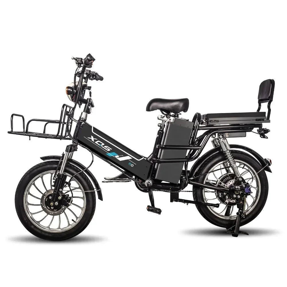 Takeaway Electric Bike 50AH+12AH Real capacity Ebike 20Inch 48V 1000W Can Place Front Rear Box Electric Bicycle Turn signal - RISE DEFENSE SYSTEMS.AI PRODUCTS