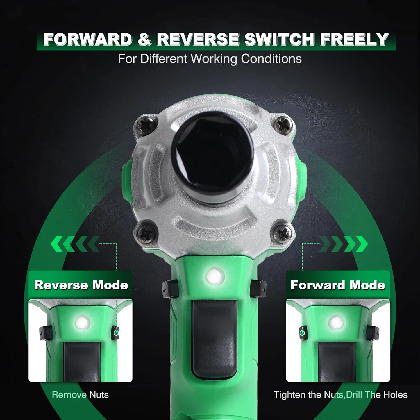 Tegatok 20V rechargeable 1/2 - inch impact wrench, Father's Day gift, 320 Nm and 3200 IPM high torque - RISE DEFENSE SYSTEMS.AI PRODUCTS