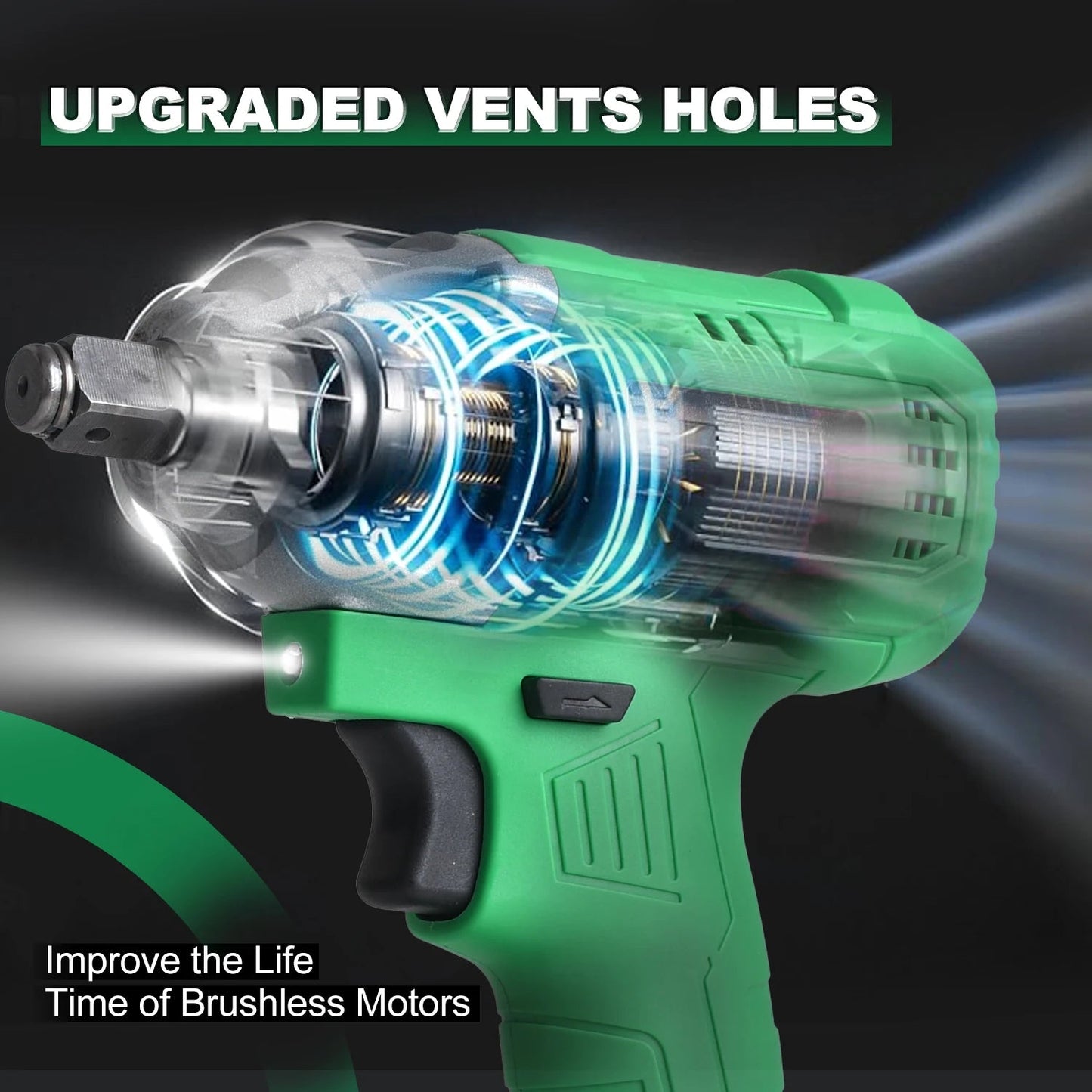 Tegatok 20V rechargeable 1/2 - inch impact wrench, Father's Day gift, 320 Nm and 3200 IPM high torque - RISE DEFENSE SYSTEMS.AI PRODUCTS
