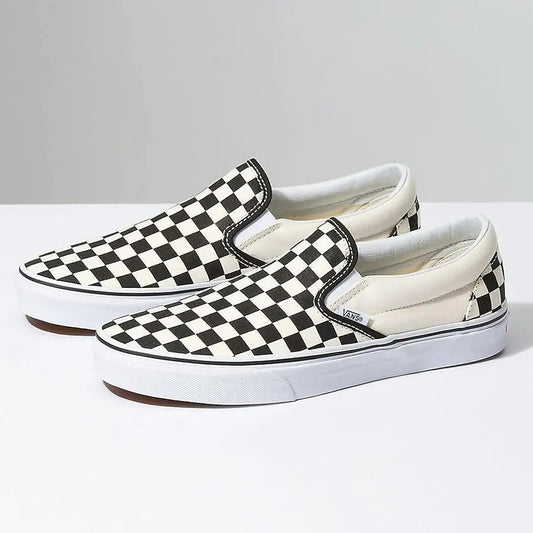 Vans Checkerboard Slip - On White Black - RISE DEFENSE SYSTEMS.AI PRODUCTS