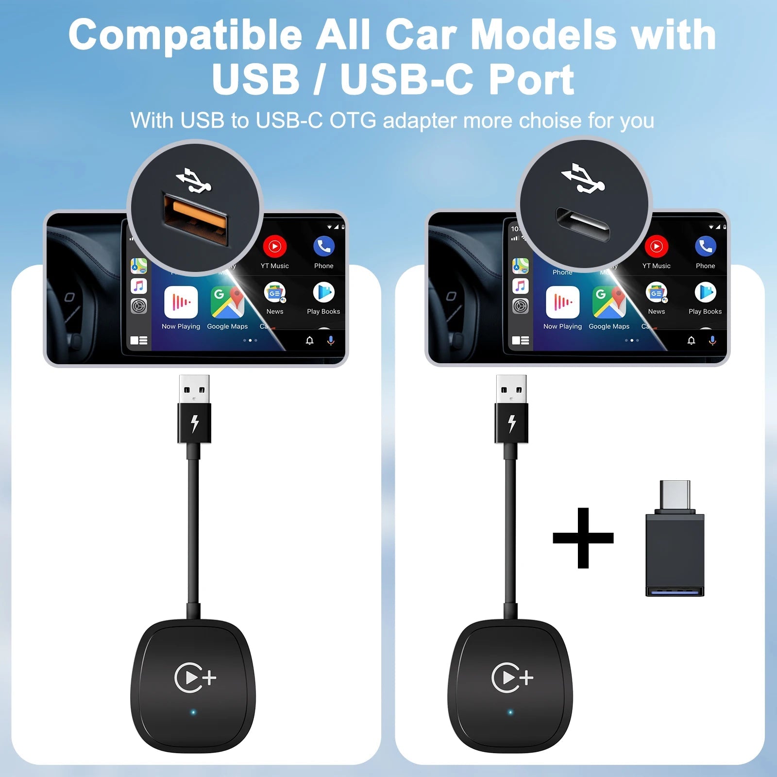 Wireless Video Carplay Adapter with Netflix/YouTube/ TikTok for OEM Wireless CarPlay Cars - RISE DEFENSE SYSTEMS.AI PRODUCTS