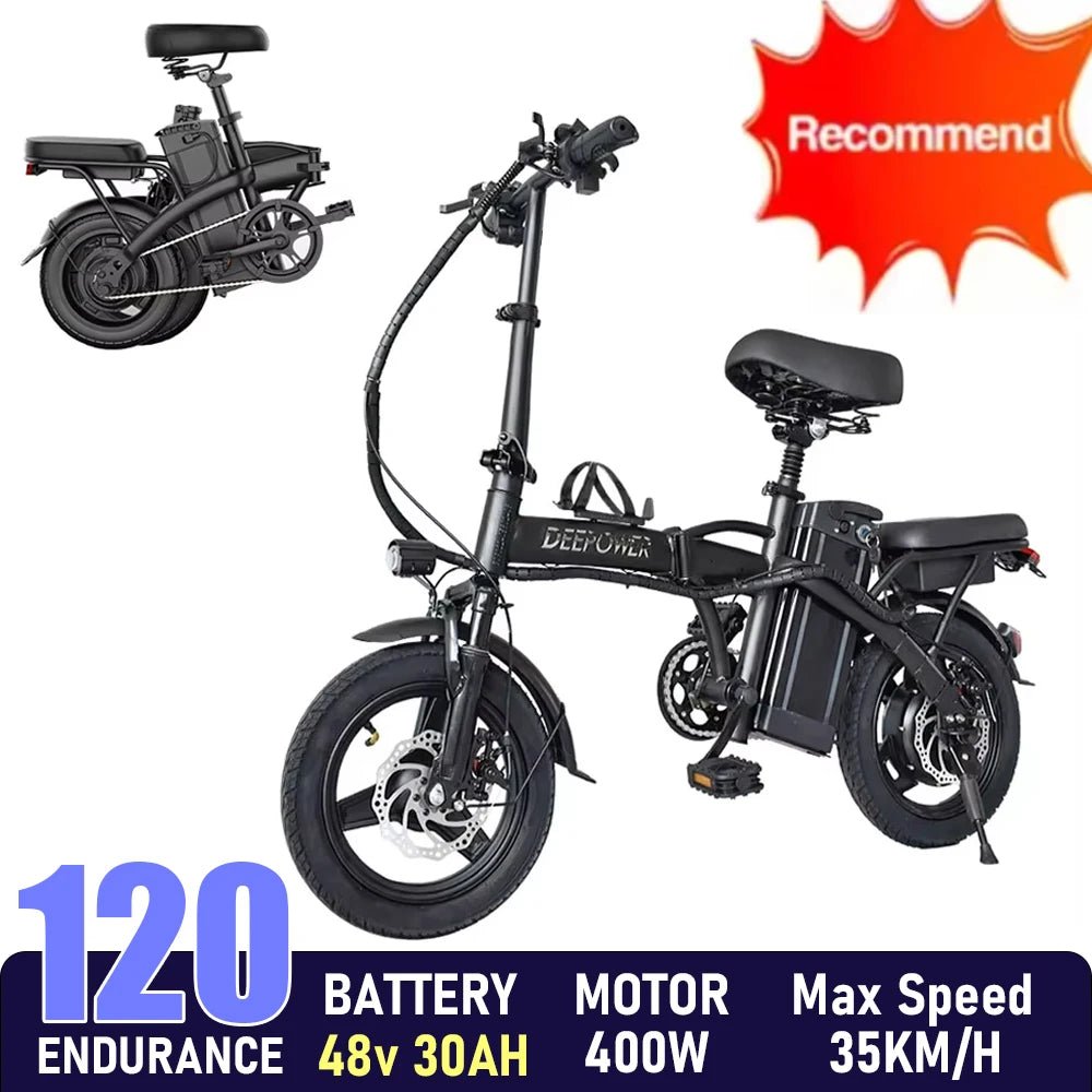ZPW Ebike K100 400W 48V 30AH Electric bike Adult Fat Tire Folding Electric Bicycle City Commuter Electric Bike Urban Ebike - RISE DEFENSE SYSTEMS.AI PRODUCTS